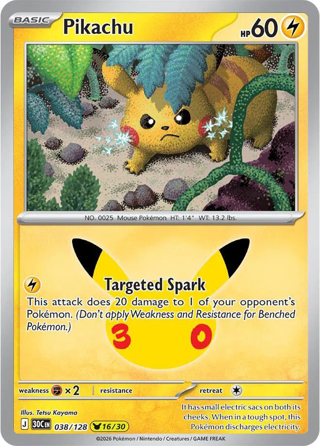 Pikachu – 038/128 | 30th Celebration