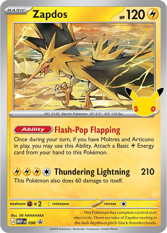 Zapdos – 098 | 30th Celebration Promo
