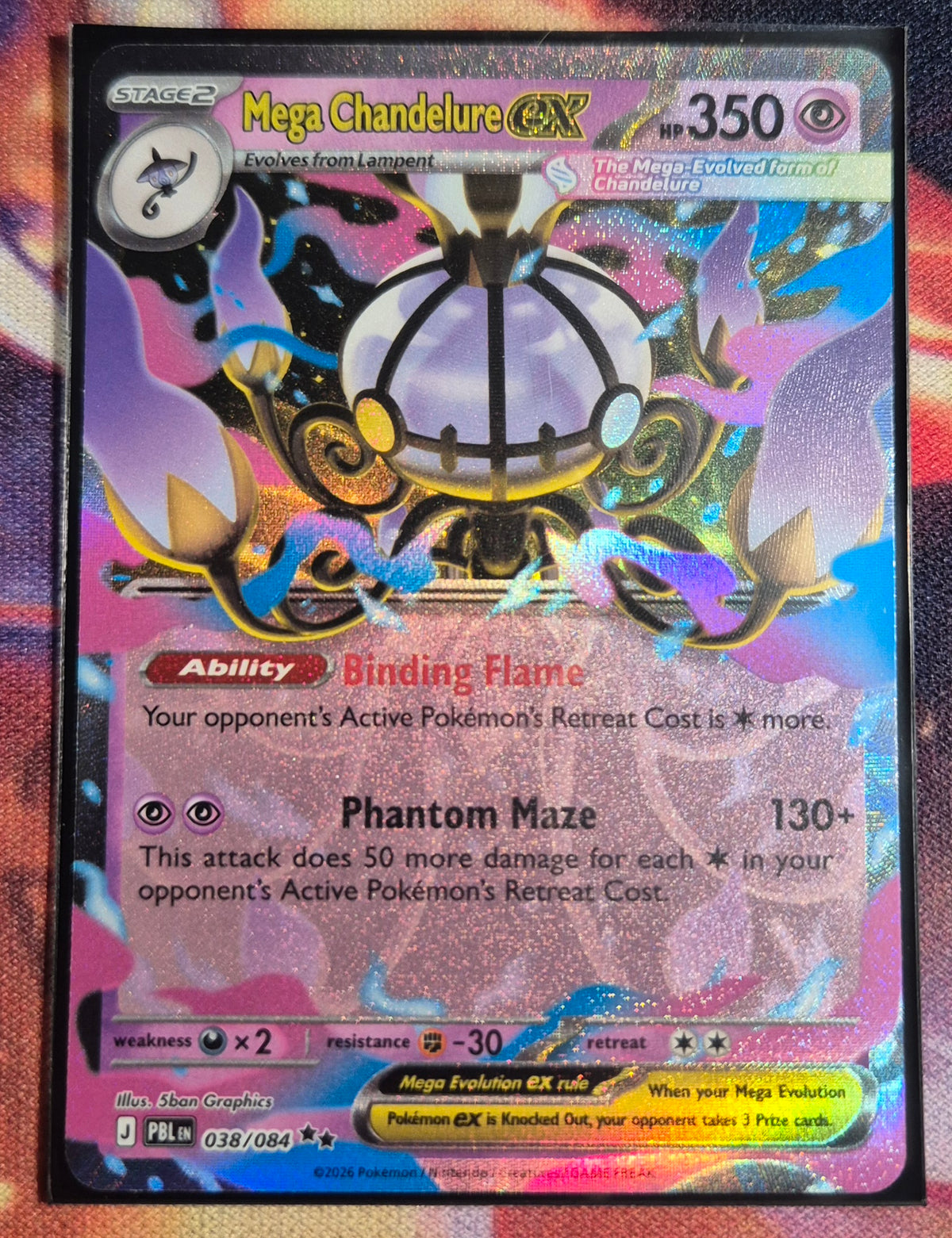 Mega Chandelure ex 038/084 – Mega Evolution: Pitch-Black